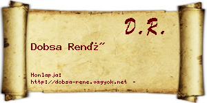 Dobsa René névjegykártya